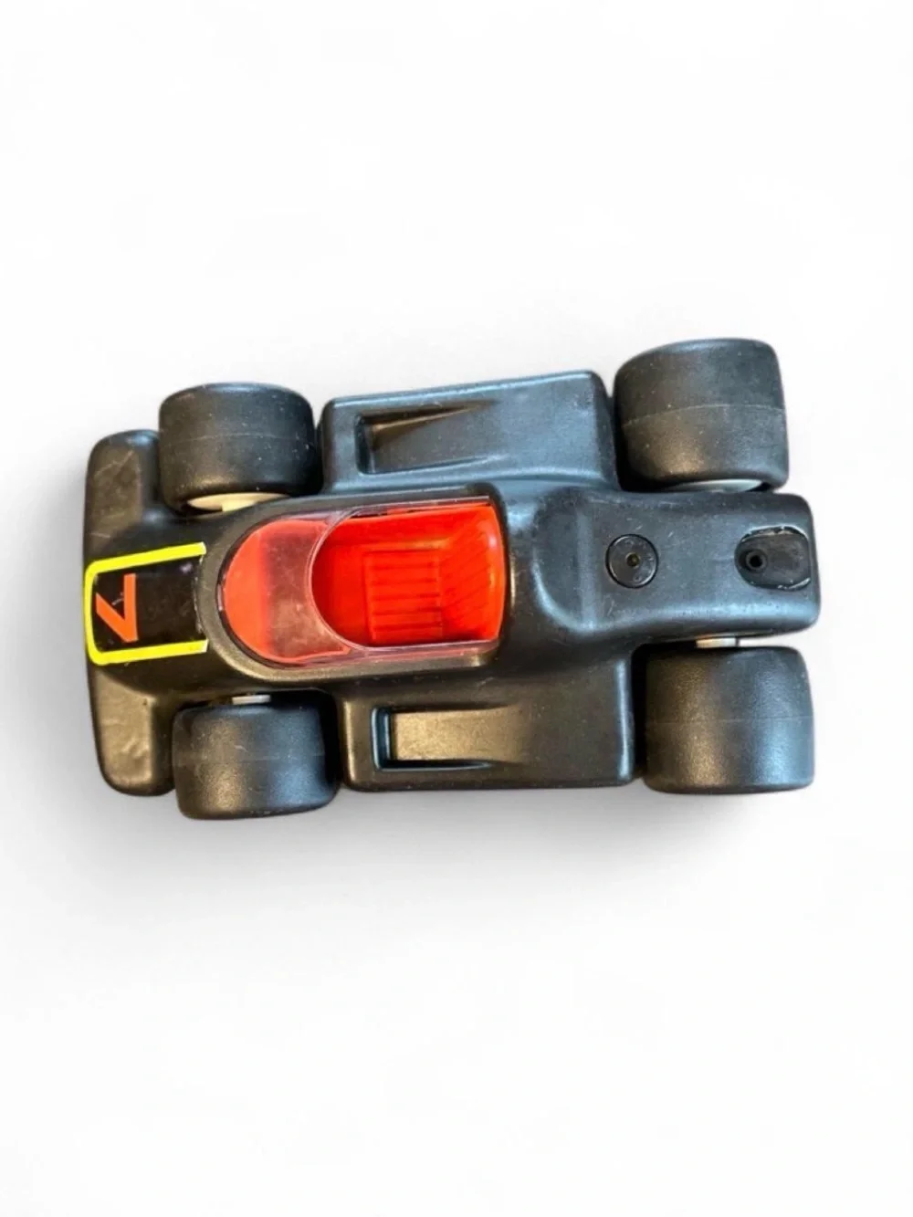 Vintage Little Tikes Black Race Car #7 Racing Toy Retro Collectible Missing Fin
